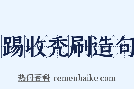 踢收秃刷造句是什么意思的图片